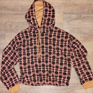 Patterned Pink/Orange/Black Hoodie